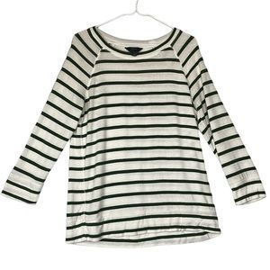 Mix by 41 Hawthorn green and white stripe sweater
